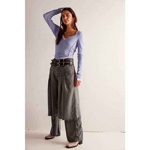Free People Denim - Free People We The Free Nocturne Double Hem Trouser Jeans Size 32